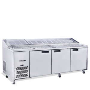 Jade 3-Door Pizza Counter Refrigerator