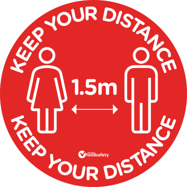 Keep Your Distance Floor Sticker