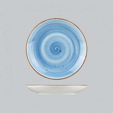 Deep Coupe Plate Rustic Blue