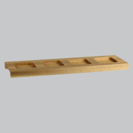 4 Compartment Wooden Tray - Rectangular Dish