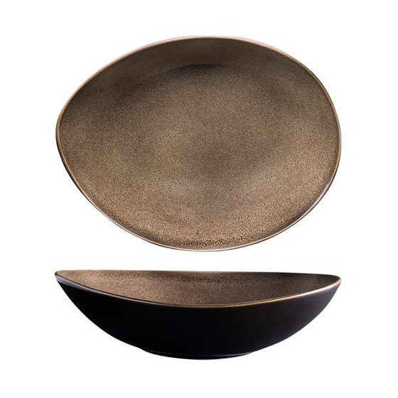 Rustic Chestnut Oval Share Bowl