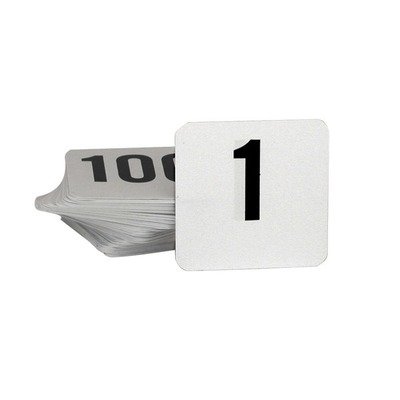 Table Number Black on White 105x95mm