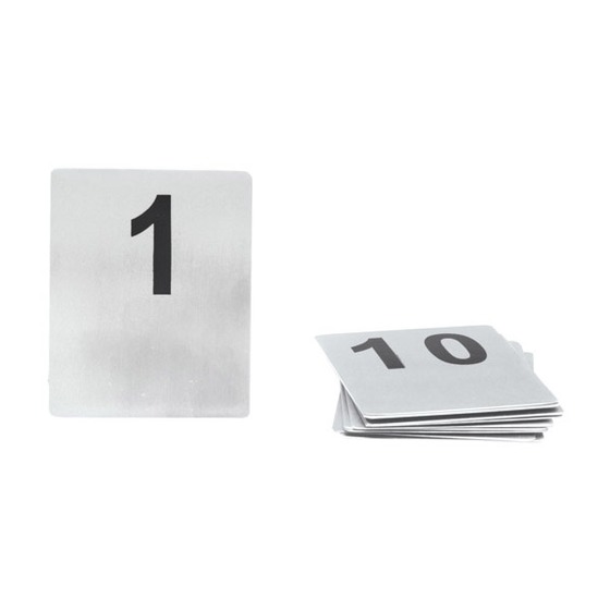 Flat Table Numbers 100x80mm