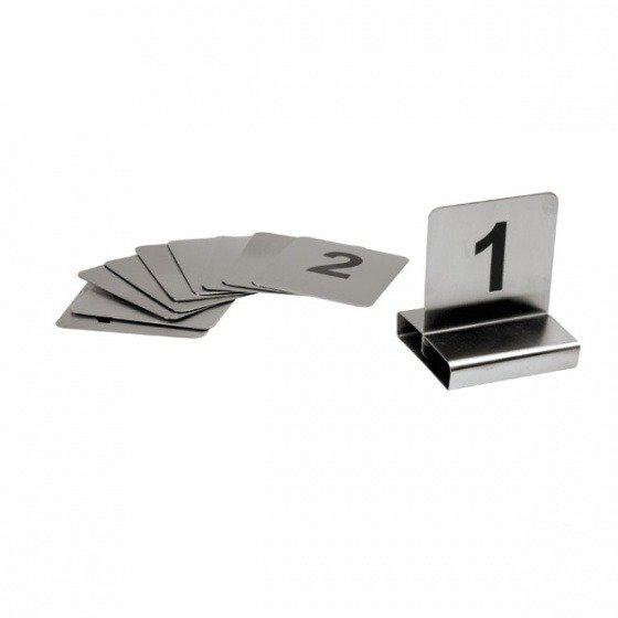 Table Number Holder & Small Numbers Stainless Steel