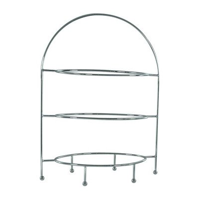 Chrome Plated Oval Display Stand 3 Tier