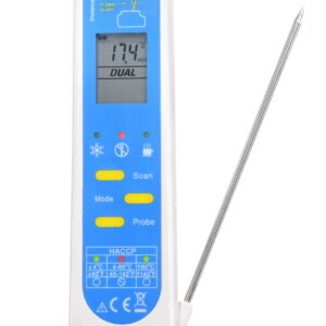 HACCP Dual Pocket Style Infrared Thermometer Waterproof with Probe